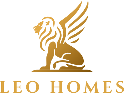 Leo Custom Homes Logo Lion