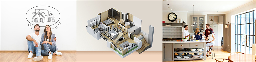 Series of Images Depicting Dream Build and Live