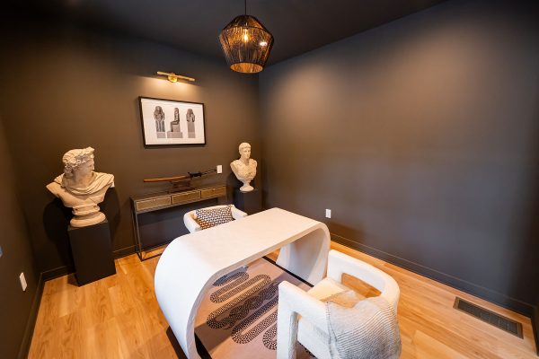 Woodhaven custom home Circleville Ohio home office with modern design