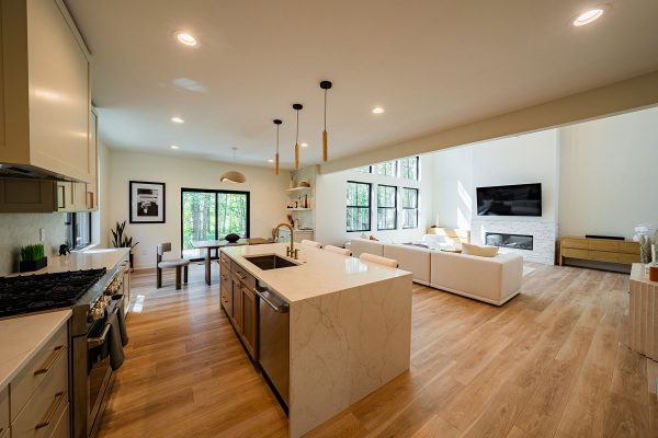 Woodhaven custom home Circleville Ohio open-concept kitchen and living space