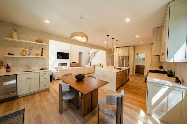 Woodhaven custom home Circleville Ohio open kitchen and living area